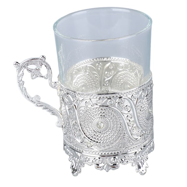 Ölmugg i legerat glas Matal ölkopp Samlarmugg Dekorativ whiskymugg ​​Dricksmugg för fars dag julfödelsedag Silver (Q18149)