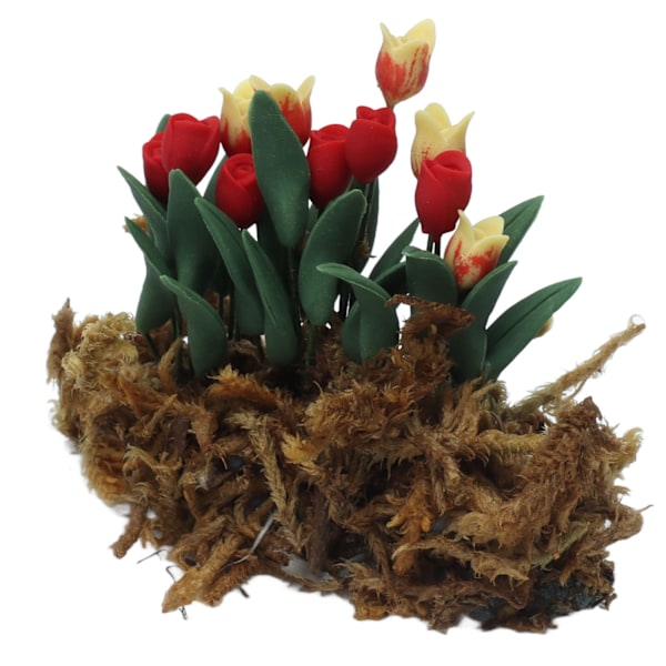 1:12 DIY Simuleringsdukkehus Blomster Miniature Dukkehus Mos Plæne Have Scene Dekoration