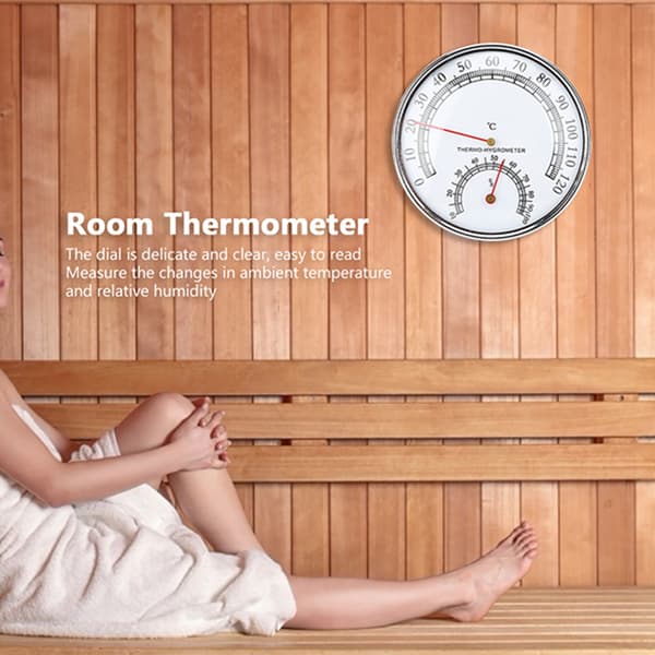 Badstu Termometer Hygrometer Innendørs Romtemperatur Fuktighetsmåler Badstutilbehør