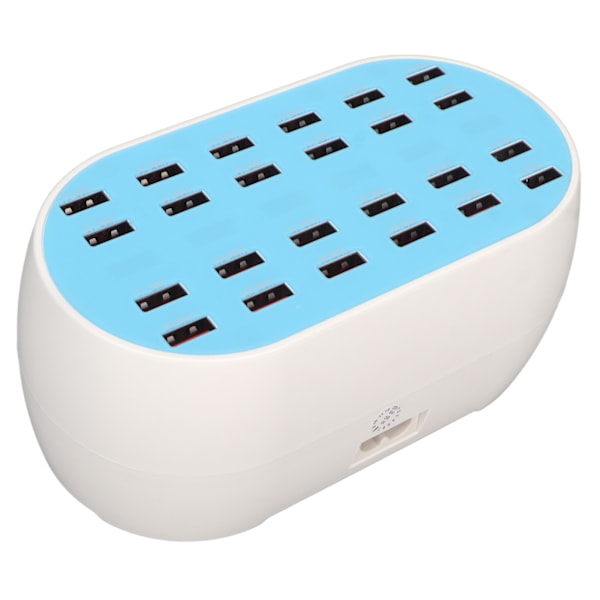 USB-ladestasjon 160W 24 porter Smart Chip Multippel USB-skrivebordslader for hotellbutikkskole 100‑240V EU-plugg