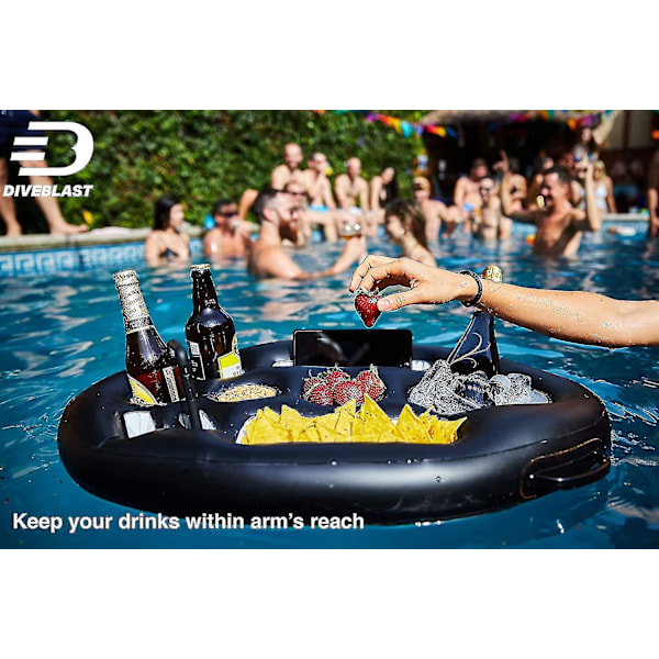 Uppblåsbar Dricksfack för Pool, Flytande Fack för Poolparty, Strandbadkar