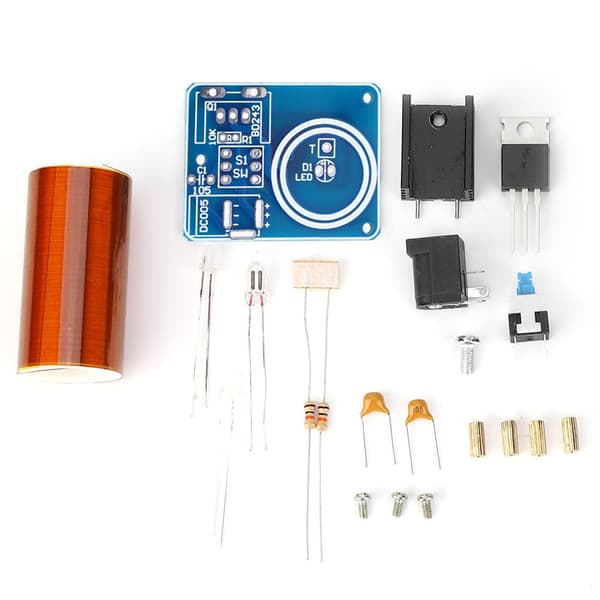 Mini Tesla Coil Fjärrkontroll LED Spark Module Kit Elektronisk DIY Kit DC12V Monteringssats