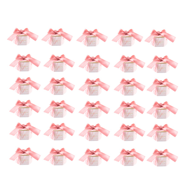 30 st Godisask Papper Presentaskar Bröllopsfest Favors Band (Rosa)