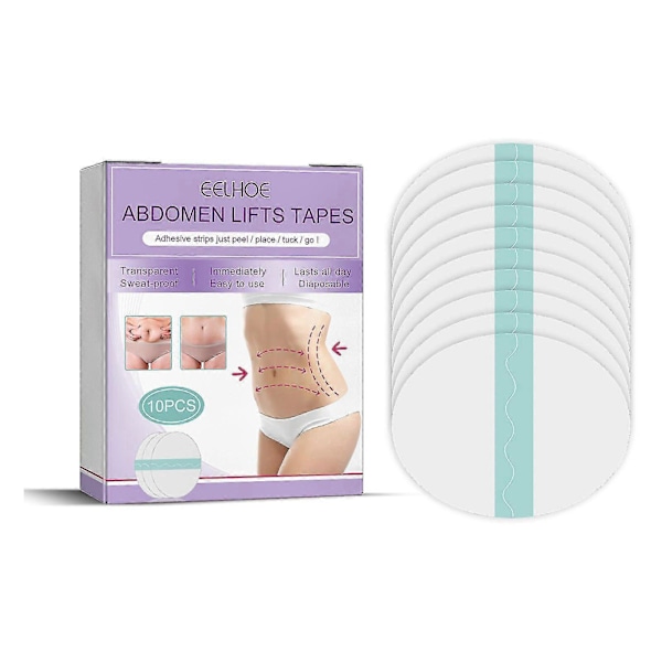 Abdominale Løfte Tapes til Opstramning af Løs Hud - Formning af Stor Mave - Navle Tapes - 10 stk