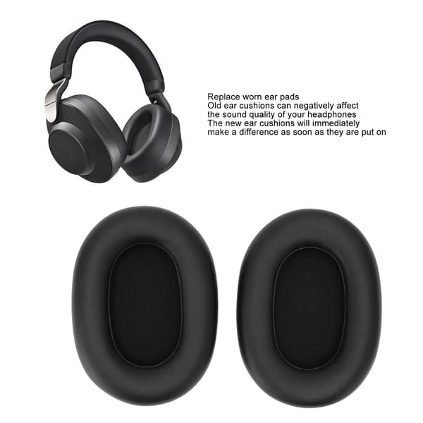 Öronkuddar Ersättning Proteinläder Memory Foam Svamp Brusisolerande Öronkudde för Elite 85h Trådlöst Headset