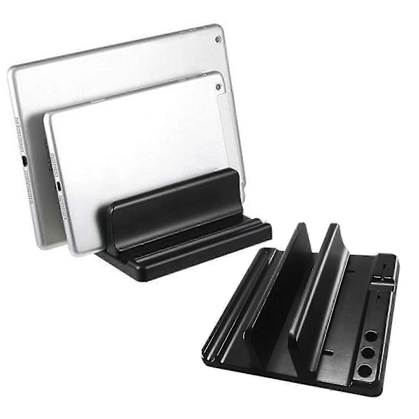 Vertikal Laptop Stand med Justerbare Slidser Høj Stabilitet Universel Kompatibilitet Stabil Pålidelig Laptop Holder Skrivebord Computer Stand Sort B