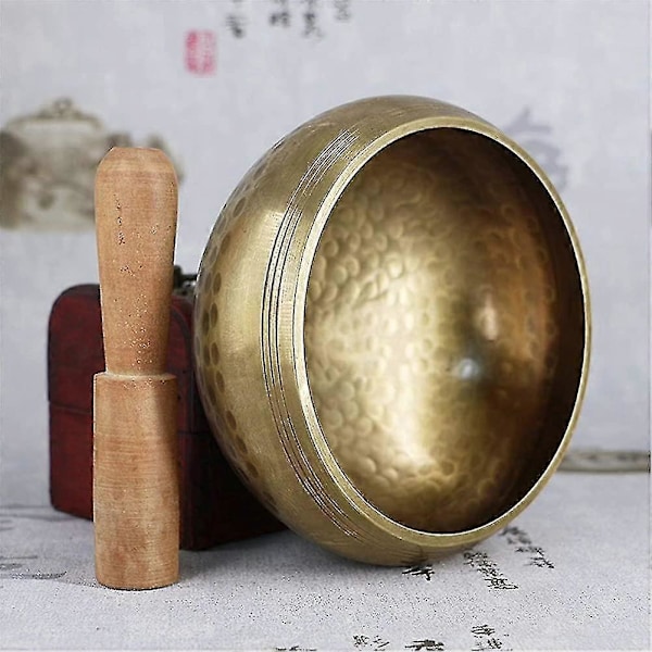 Tibetanska Klangskålar Set för Ljudhealing, Meditation, Chakra - Klassisk Kollektion