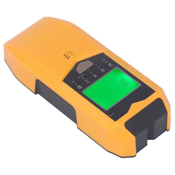 Stud Finder Veggskanner Sensor 5 Moduser Håndholdt Detektor LED-skjerm for Tre AC Wire Center Edge Gul