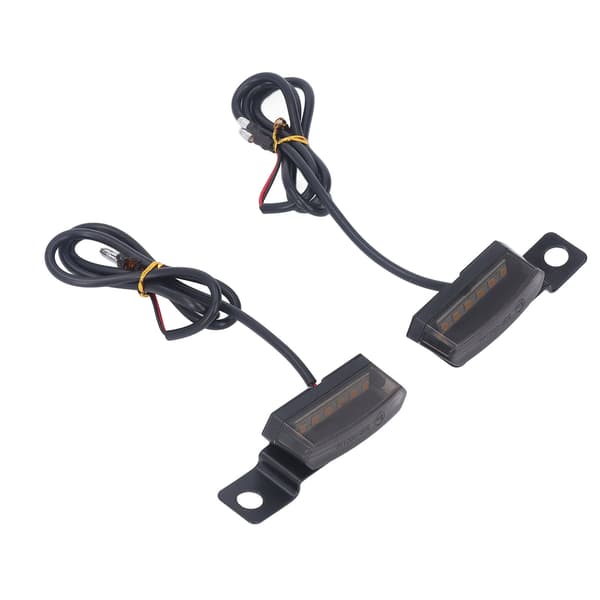 1 par flydende blinklys 6 LED DC 12V universel modifikation til M8 motorcykel scooter