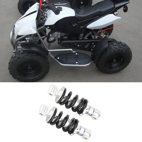 2 stk. 125 mm 750 LBS bageste støddæmper passer til ATV Go Kart Scooter 49cc