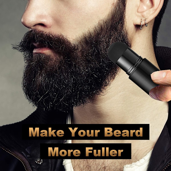 Skäggformande Filler Tjockt Skägg Styling Puder Skägg Fylligare Filler för Tillfällig Ansiktshår Färg Mustasch Färgning Formningsverktyg
