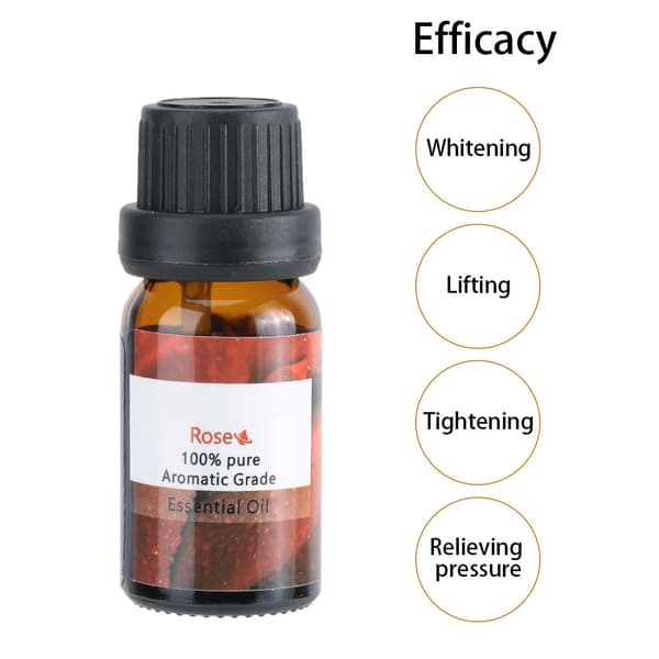 10 ml Rose Aromaterapi Æterisk Olie Stresslindrende Kropspleje Massageolie