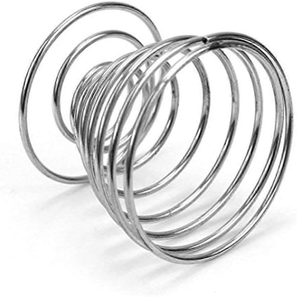 6 stk. Eggeglass i rustfritt stål med fjærtråd, holderstativ for kokte egg - 4,5 * 4,7 cm