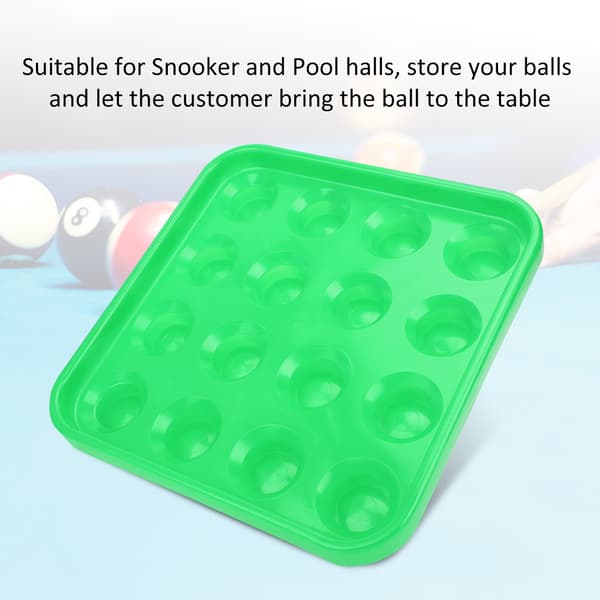 16 Huller Pool Snooker Billardkugle Opbevaringsholder Bakke Billard Tilbehør Grøn