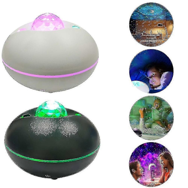 Stjerneprojektor Natlampe, LED Stjernelys Projektor, Galaxy Stjerneprojektor Lampe Hvid - Aespa5.29