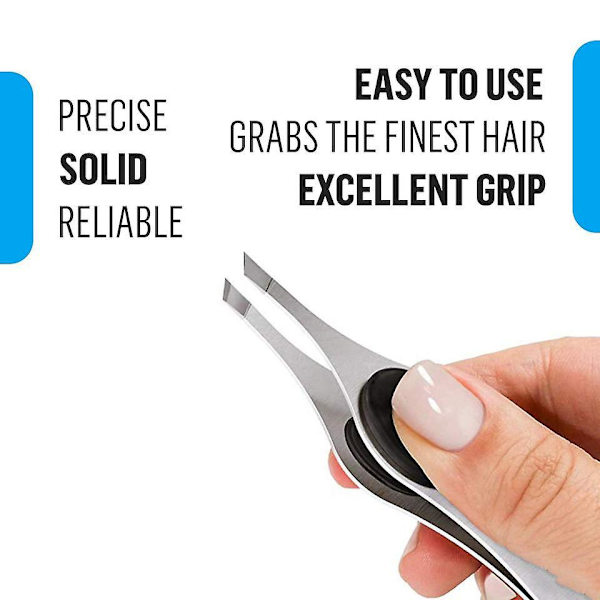 Precision Slantande Eyebrow-Pincetter för Kvinnor och Män - Professionella Pincetter för Eyebrow Pluckning, Inåtväxta Hår och Facial Hair Removal