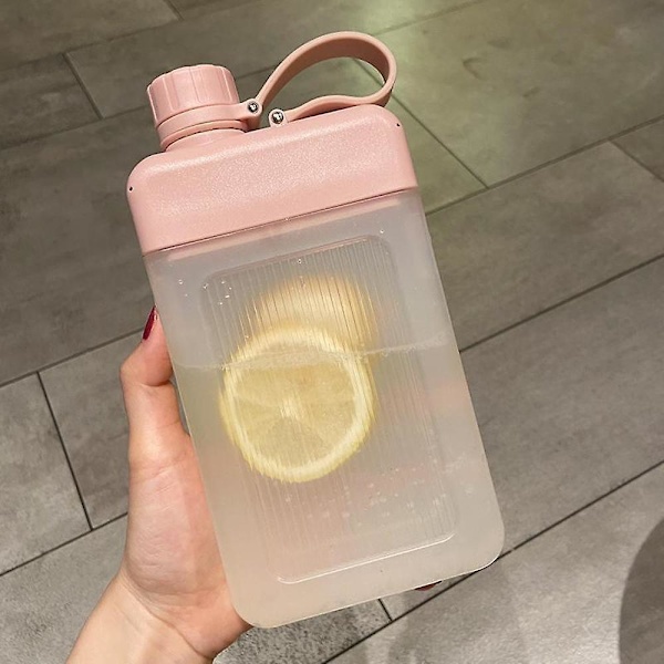 Dobbeltlags Bærbar Plast Vannkopp For Barn, Sommer, Rosa