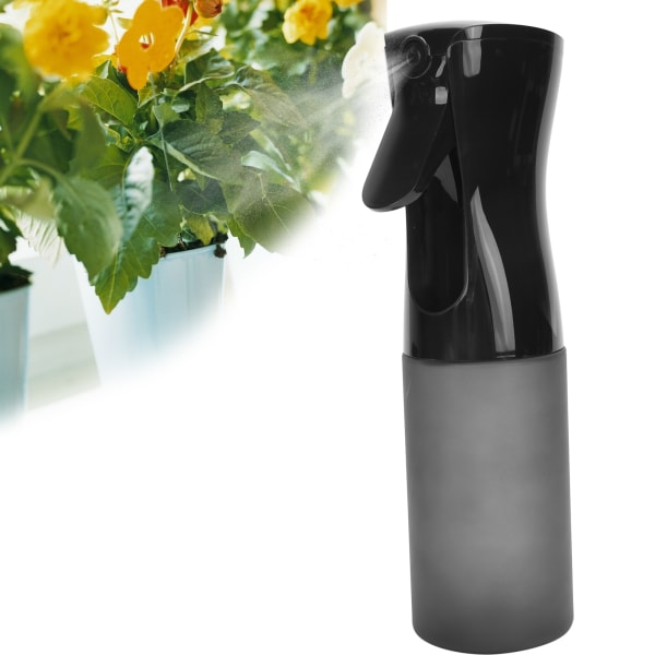 200 ml sprayflaska påfyllningsbar kontinuerlig vattendimma flaska för hårstyling Trädgårdsarbete Hudvård Svart