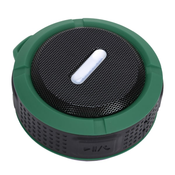C6 Bluetooth-kaiutin imukupilla ja karabiinihaalla, vedenpitävä minialakaiutin ulkoiluun, vihreä