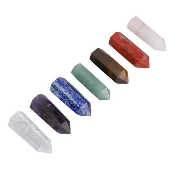 7 st Healing Wand Set Bärbar Meditationsterapi Chakra Balanserande Energi Sten Heminredning Present