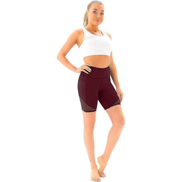 Högmidjade Mesh Biker Shorts XL med Sidofickor