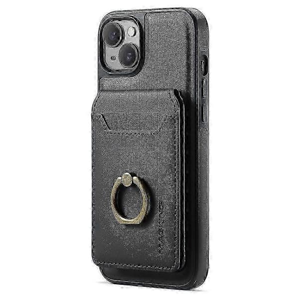 Magnetisk deksel til iPhone 13 med kortholder - Grønn Black