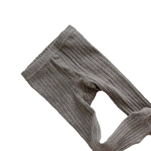 Baby Strumpbyxor Strumpor Varmt Mjuk Bomull Ribbstickad Söt Mönster Småbarn Flickor Leggings Grå M 15 till 24 Månader Gammal