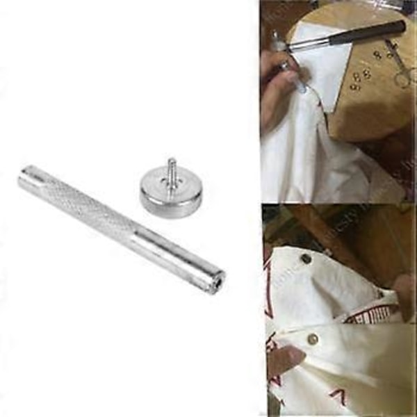 Öljett Hålslag Verktyg Dö Hollow Punch Kit för Läderhantverk Kläder Tyg Gardin (150# 4mm)