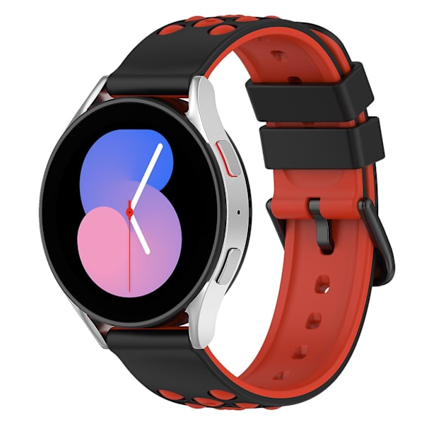 Garmin Venu 2 Plus / Venu Sq 2 20mm Blød Silikon Urrem - Sort Rød