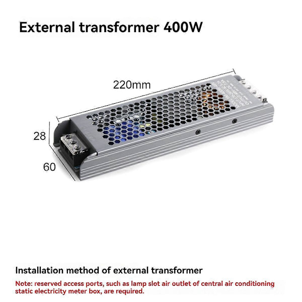 AC/DC 12V 24V Transformer 400W LED Driver Strømforsyning A/D Konverter