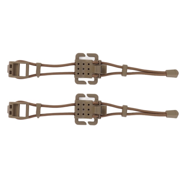 2 stk. Rygsæk Bindingsklemme MOLLE Gear Organizer Fastener Elastisk Bindings Spænde Karabinhage Klips Tasker Lås Snor Fix Gear Elastisk Rem Khaki
