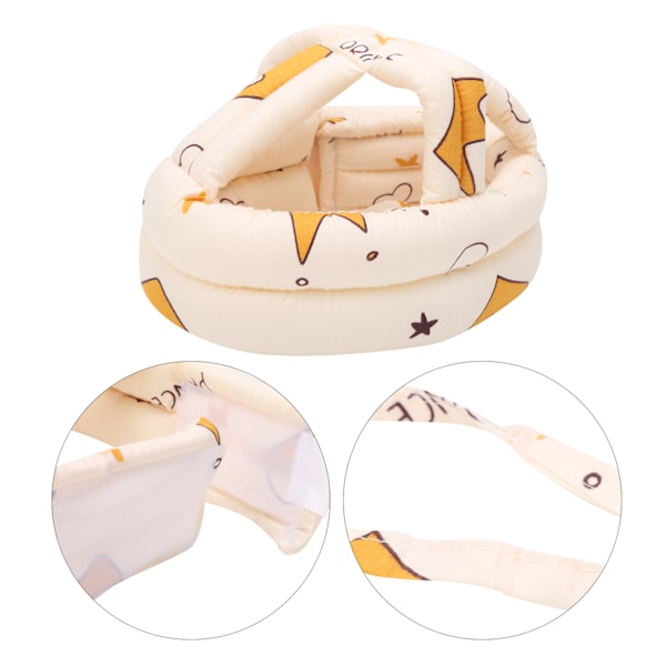 Baby Cloth Protective Cap Comfortable AntiCollision Toddler Learn to Walk Head Protection(Light Salmon Color )