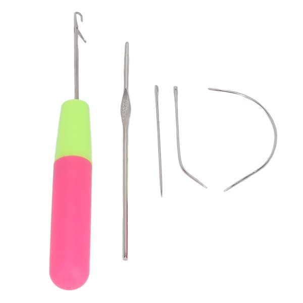 5 st Latch Hook Set Plast Böjda Latch Hooks Virknål Latch Hook Stickverktyg för flätat hår 5 st