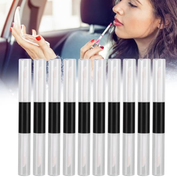 10 stk. 5 ml tomme dobbelthovedede lipglossrør dobbeltsidede DIY læbestiftflasker