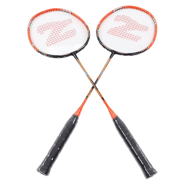 1 par badmintonketsjer i carbonlegering - integrerede badmintonketsjere med opbevaringspose til træning og konkurrence