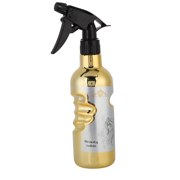 500ml Ultra Fin Water Mist Frisør Spray Flaske Vandsprøjte til Barber (Guld)