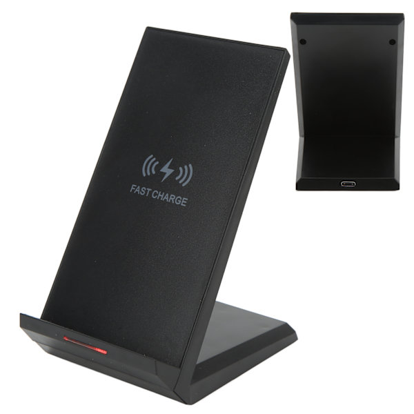 2 i 1 trådlös laddare Telefonhållare A5 svart botten silikonpad 2000MA sladdlöst laddningsställ