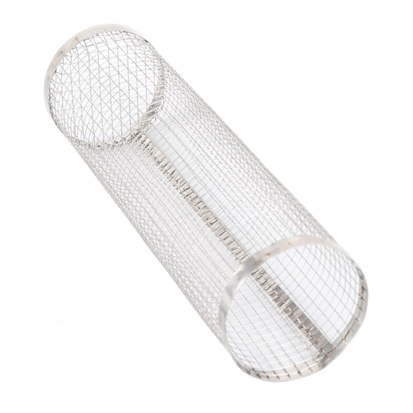 Roterende grillkurv i rustfritt stål, universell roterende sprøkurv med krok for BBQ pommes frites 30 cm/11,8 tommer