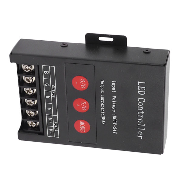 RGB LED-controller med høj effekt, trådløs jernkappe, 15 tilstande, farverig lyscontroller til KTV, hotel og hjem