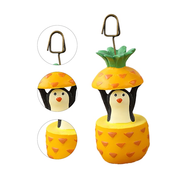 Note Holder Fotoklemme Stativ Memo Display Clamp Resin Home Decoration for Office Penguin