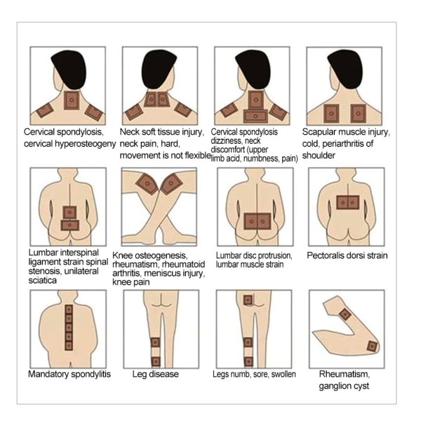 10 Stk Langt Infrarød Smertelindring Patch Pad Health Care Talje Hals Patch Stickers