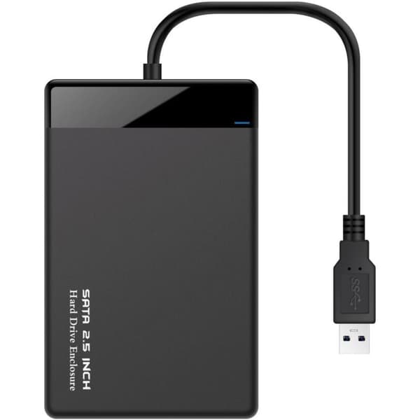 Bärbar USB 3.0 extern kapsling för 2,5\" hårddiskar och SSD:er, extern SATA-kapsling