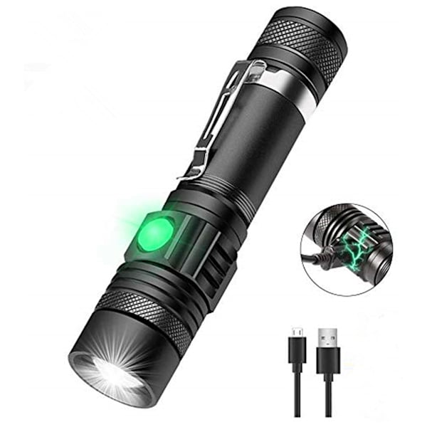 T6 LED ficklampa uppladdningsbar ficklampa zoom superljus ficklampa för utomhuscamping nödsituation