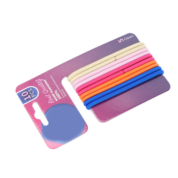 Enkel og fasjonabel hårstrikksnor til kvinner og jenter - Elastisk hestehaleholder - Hårtilbehørssett - Blå og rosa