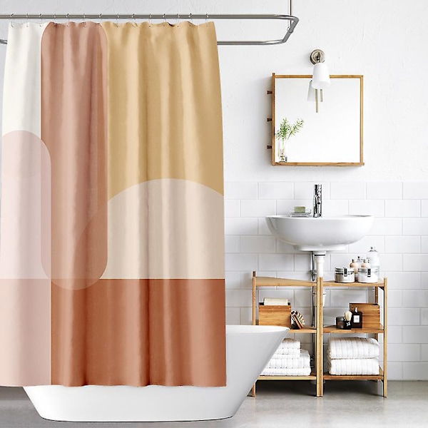 1 stk. bruseforhæng 180 x 180 cm polyester anti-skimmel vandtæt badeforhæng dejligt enkelt og moderne