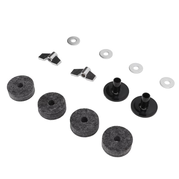 12 kpl symbaalin korvaustarvikkeet huovat holkit 4 cm hi hat -kytkinkuppi siipimutterit aluslevy (harmaa)