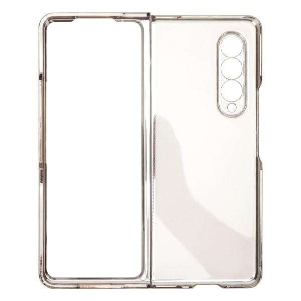 Sähköpinnoitettu edestä takaa Phone case Cover Edessä Takana Suojakuori Samsung Galaxy Z Fold 3 taittopuhelimelle Golden