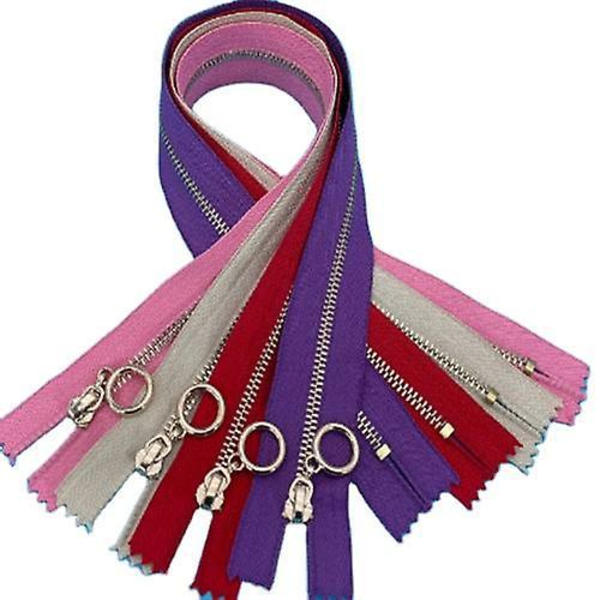 20-pack 15,7 tum Färgglada Nylon Spiralblixtlås med Lyftögla för DIY-Sömnad, Hantverk, Väskor och Kläder