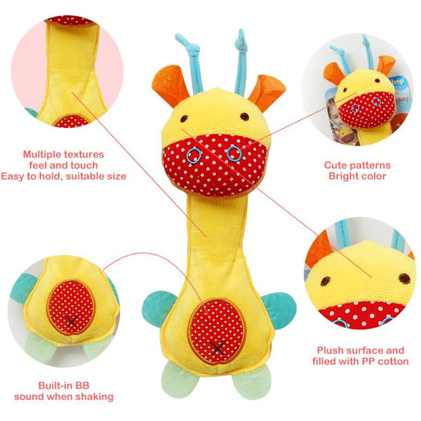 3 stk./sæt Baby Soft Rattles Legetøj Dyr Lyd Rasle Legetøj Spædbarn Tidlig Udvikling Baby Legetøj Nyfødt Spædbarn Gave