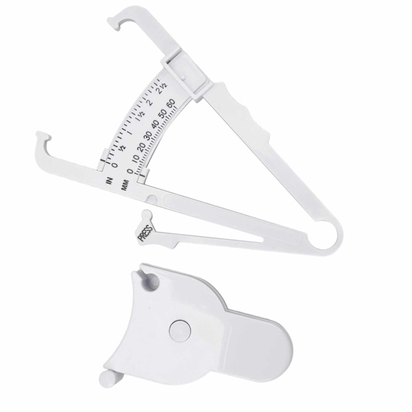 Skin Fat Caliper Press Typ Clip Clear Scales Hög noggrannhet mm tum Kroppsmått Tejp Vit